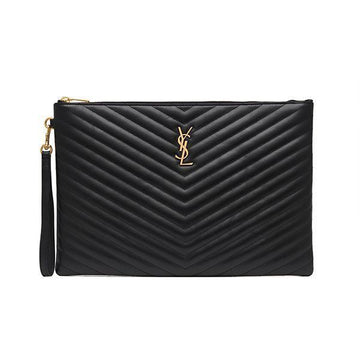 Saint Laurent 440222 CWU01 1000 Women's Clutch Bag 35933001 [P]