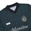 Martine Rose BLACK TARTAN STRIPED T-SHIRT SS25 138381565 [P]