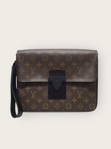 Louis Vuitton Monogram S Lock A4 Pouch Clutch Bag 138430153