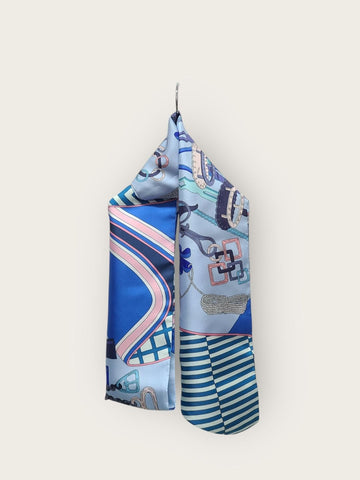 Hermes Blue Signature Maxi Scarf 138430461