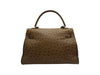 COLOMBO Ostrich Tote Bag Silver 12345 138467042 [P]