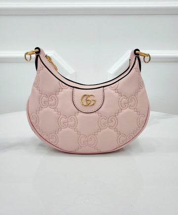 Gucci Light Pink GG Matelassé Leather Hobo Bag 739736 138476364