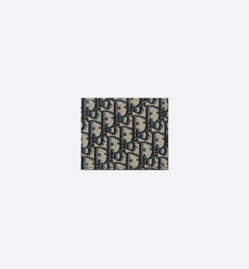 Dior Compact Wallet Beige & Black Oblique Jacquard 2OBBC027YSE_H05E 138532007 [P]