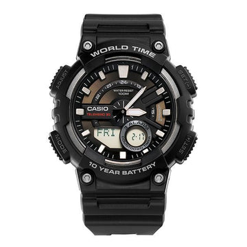 CASIO AEQ-110W-1AVDF アナログデジタルスポーツミリタリーテレメモ メンズウレタンウオッチ 145431905 [P]