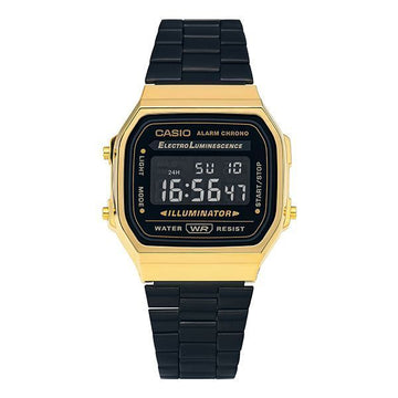 CASIO デジタルスクエアヴィンテージレトロユニセックスメタルウォッチ A168WEGB-1BDF 145431444