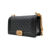 CHANEL Lambskin Top Handle Boy Bag Medium L184722 138542960 [P]