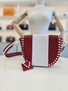 Valentino Leather Rockstud Saddle Crossbody Bag 138568965 [P]