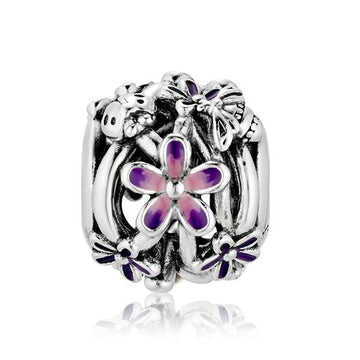 PANDORA Daisy Flower Purple Openwork Silber Charms 798772C02 149323950