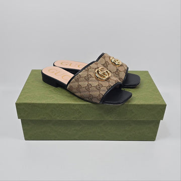 GUCCI GG Matelassé Canvas Slide Sandal 35 138612894
