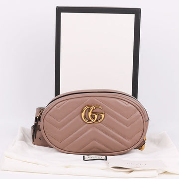 GUCCI マモント マトラッセ ゴールド ベージュ ベルトバッグ 476434 138618084