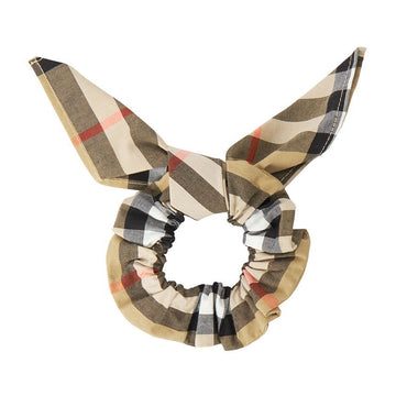 Burberry Kids Checked Tie Scrunchie Hairband 138623513