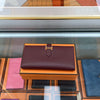 HERMES Beän Geldbörse Rouge mit Goldprägung B stamp 138629275 [P]