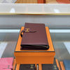 HERMES Beän Geldbörse Rouge mit Goldprägung B stamp 138629275 [P]