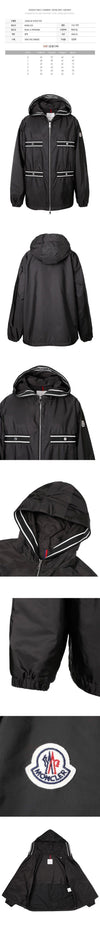 MONCLER 24SS CHATEL Logo Patch Windbreaker Schwarz 1A000 86 539ZD 999 117410093 [P]