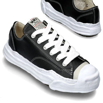 MAISON MIHARA YASUHIRO ミハラヤスヒロ Hank OGソールレザー ロー スニーカー ブラック A05FW704 138709146