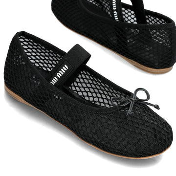 Miu Miu 25SS Mesh Ballerina Flat Shoes 5F345E 099 F0002 138710321