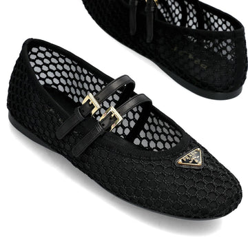 Prada Ballet Flat Shoes with Triangle Logo 1F915N 099 F0002 138711104