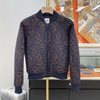 Hermes Chandale Quilted Bomber Jacket 36 Navy 5E4219 138711830 [P]