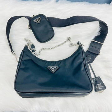 PRADA テスート リエディション ホーボ ショルダーバッグ クロスバッグ 1BH204 138720194