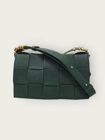 Bottega Veneta Rain Tree Green Gold Clip Cassette Bag 138751288