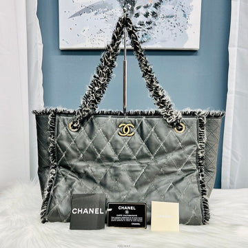 CHANEL Tweed Calfskin Tote Bag Shopper Bag 15 Series 138858776