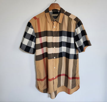 BURBERRY L Stretch-Check Kurzarmshirt 8007177 138880252