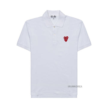 COMME DES GARCONS AX T290 051 WEISS SS25 Unisex Doppelred-Wappen T-Shirt 138891800