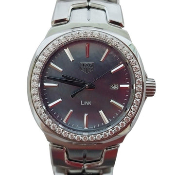 TAG HEUER リンク ダイヤ 真珠母板 ベゼル WBC 1315 スチール レディースウォッチ 32mm 138923764