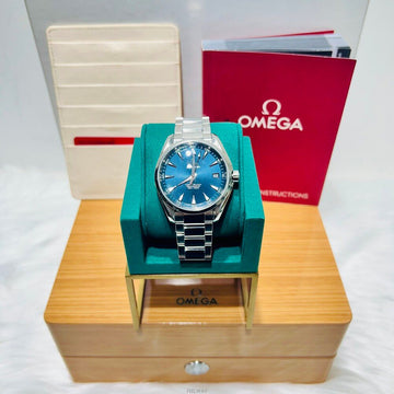 OMEGA シーマスター アクアテラ ブルー ダイアル オートマチック スチール メンズ ウォッチ 41.5mm 138926716