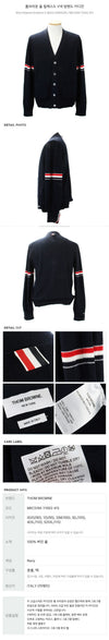 Thom Browne Wool Relaxed V-Neck Armband Cardigan stamp: MKC519A Y1002 415 138933945 [P]