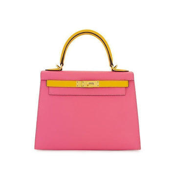 Hermes Out Kelly 28 S/O Rose Azalea/Zandor Matte Gold 5HH0031 124380404