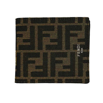 Fendi Fabric Leather Wallet with FF Logo 114396225