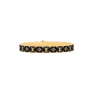 Louis Vuitton Nanogram Enamel Bracelet Black M1675 139009160 [P]