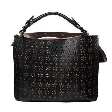 Christian Lacroix Black Punching Big Tote Shoulder Bag 139059126