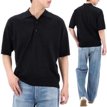 Auralee 25SS Super High Gauge Polo Short Sleeve Knit A25SP02KA Dark Navy 139180103
