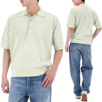 AURALEE Super Hochgewicht Poloshirt Kurzarm Strick A25SP02KA Licht Pistazie 139180194