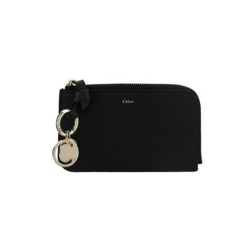 Chloe Alphabet Coin Card Holder Black CHC21WP944F57 001 43597104