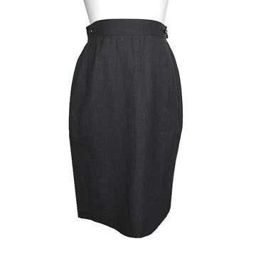 Salvatore Ferragamo Charcoal Gray Wool Skirt 44 139187250