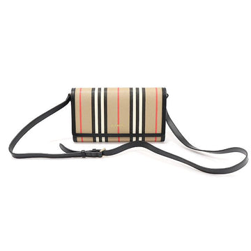 Burberry Icon Stripe Canvas HANNAH Strap Wallet Crossbody 80260041 139204151