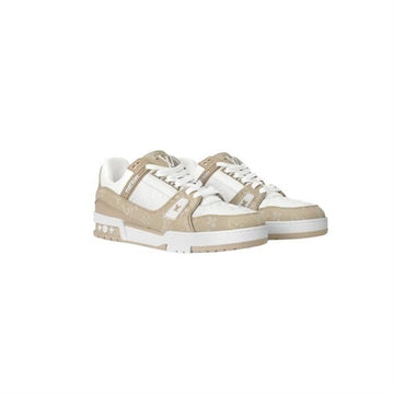 LOUIS VUITTON Trainer Sneaker Beige 1AIKO 139205455 [P]