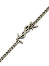 SAINT LAURENT Rhinestone Silber Monogramm Charms Armband 692489 Y1526 8368 133033117 [P]