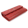 CHANEL A50096 Red Caviar Silver CC Logo Classic Timeless Flap Long Wallet (No. 21) 139238855 [P]