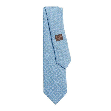 Hermes Mors Haltere Silk Men's Tie Blue Ciel H339417T 03 139239039