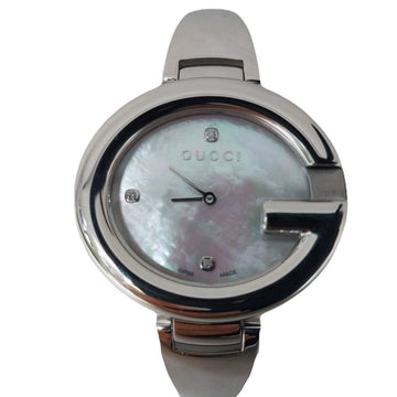 Gucci White Pearl 3P Diamond Mother of Pearl Bangle Women's Watch 134.3 139239322