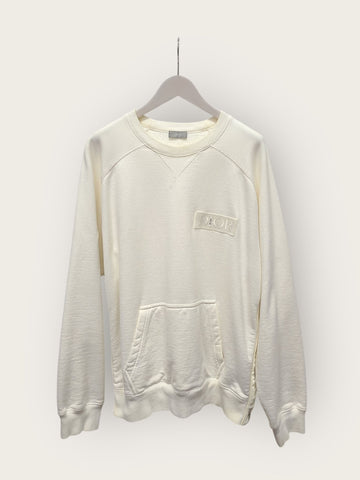 DIOR X sacai クレーム コットン ロゴ パッチ トレーナー 41558793