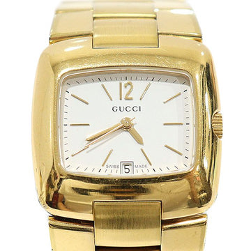 GUCCI 28MM Stahl Quarz goldene quadratische Damen Uhr 8500L 139242868