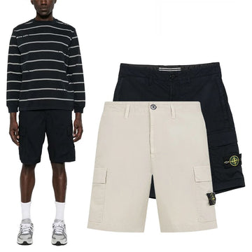 STONE ISLAND 25SS コンパスパッチカーゴショーツ (K1S15L100L08S0003) 133009785