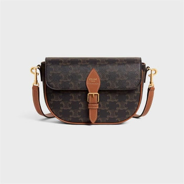 CELINE Polko Schultertasche - Trionf Canvas Kalbsleder 122652GTL 04LU 139336332 [P]