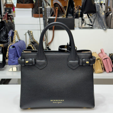 BURBERRY Hauscheck Klein Banner Tote Bag Schwarz 8057131 139379660