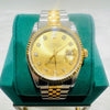 Rolex 16233 18k Gold Combi Datejust 10p Diamond Men's Watch 139383617 [P]
